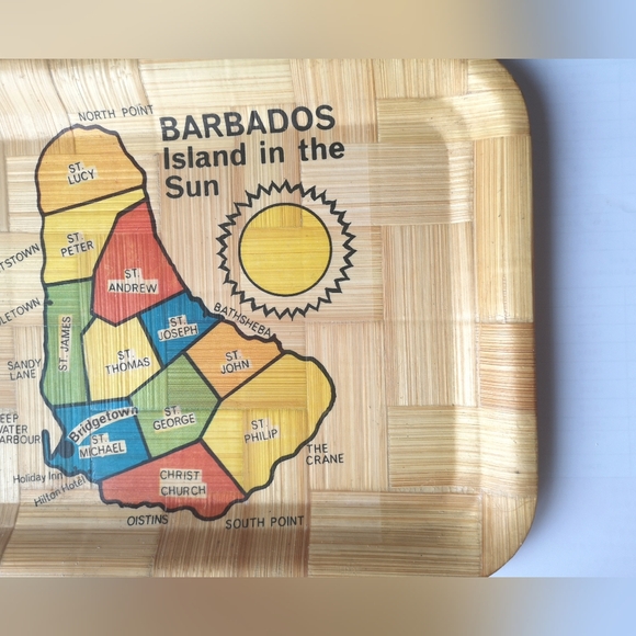 ✨Vintage Barbados Serving Tray Wood Decorative Souvenir Home Decor - Picture 4 of 7